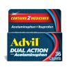 Advil Dual Action With Acetaminophen Ibuprofen Caplets;  200 mg;  36 Count