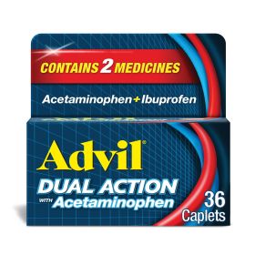 Advil Dual Action With Acetaminophen Ibuprofen Caplets;  200 mg;  36 Count