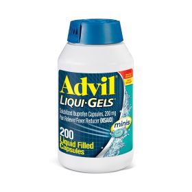 Advil Liqui-Gels Minis Pain and Headache Reliever Ibuprofen Capsules;  200 mg;  200 Count (Brand: Advil)